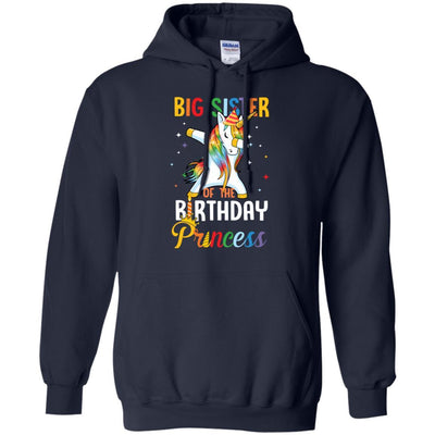 Proud Big Sister Of A Birthday Princess Unicorn Dab-T-Shirt & Hoodie-Pullover Hoodie-Navy