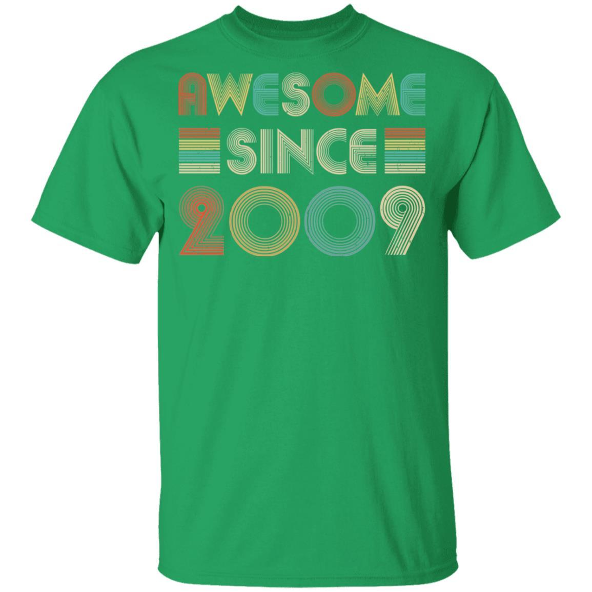 Awesome Since 2009 12th Birthday Gifts Youth-Youth Shirt-Youth T-Shirt-Irish Green