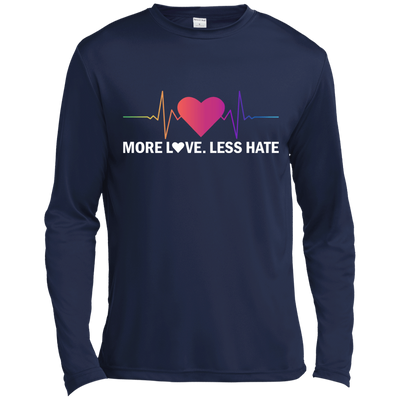 More Love Less Hate-T-Shirt & Hoodie-Long Sleeve T-Shirt-Navy