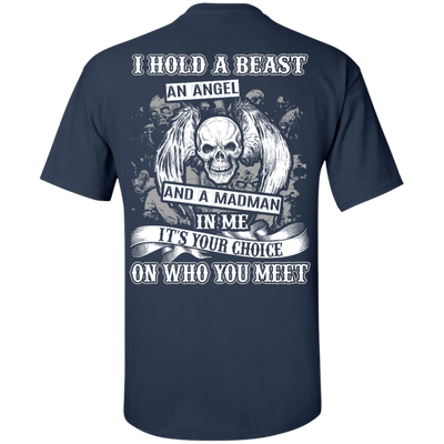 I Hold A Beast An Angel And A Madman In Me-T-Shirt & Hoodie-Classic T-Shirt-Navy