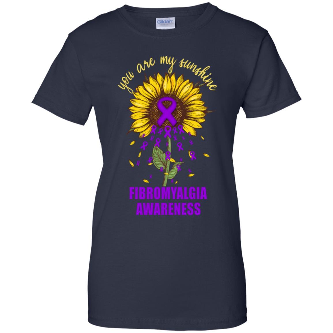 You Are My Sunshine Fibromyalgia Awareness-T-Shirt & Hoodie-Women's T-Shirt-Navy