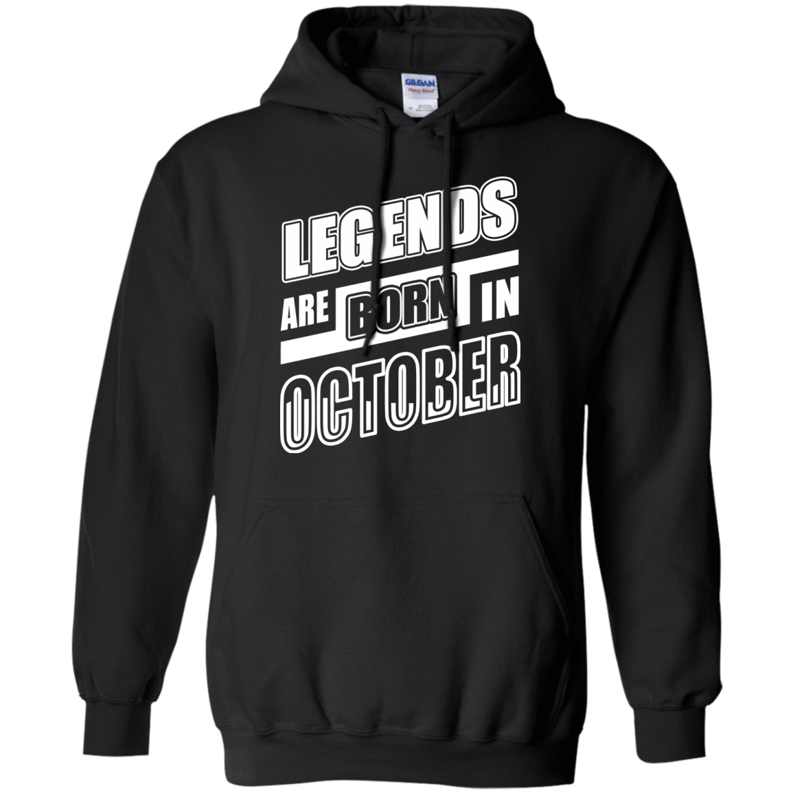 Legends are born in OCTOBER-T-Shirt & Hoodie-Pullover Hoodie-Black