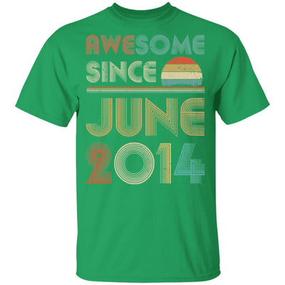 Awesome Since June 2014 Vintage 7th Birthday Gifts Youth-Youth Shirt-Youth T-Shirt-Irish Green