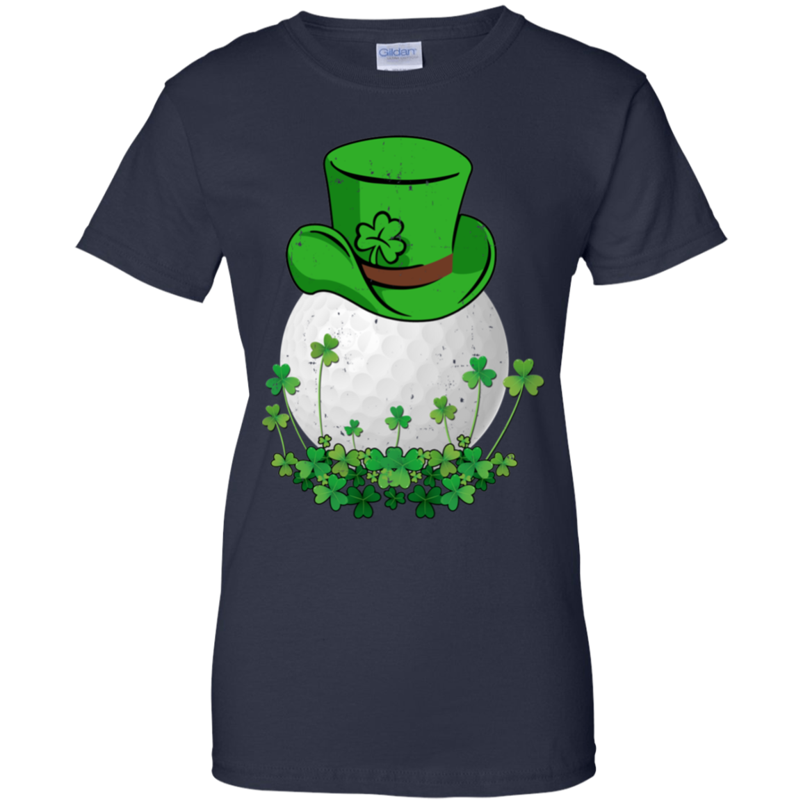 Shamrock Golf Leprechaun St Patricks Day-T-Shirt & Hoodie-Women's T-Shirt-Navy