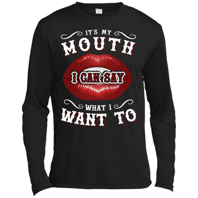 It's My Mouth-T-Shirt & Hoodie-Long Sleeve T-Shirt-Black