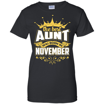 The Best Aunt Was Born In November-T-Shirt & Hoodie-Women's T-Shirt-Black