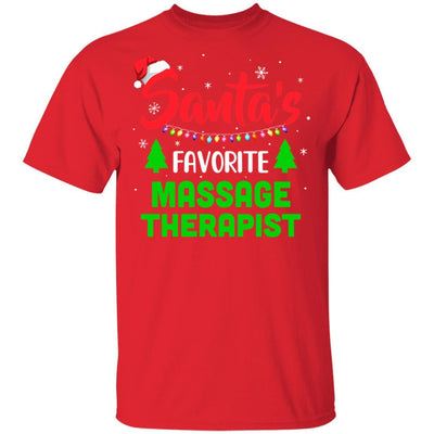 Santa's Favorite Massage Therapist Funny Christmas Xmas Gifts-T-Shirt & Sweatshirt-Classic T-Shirt-Red