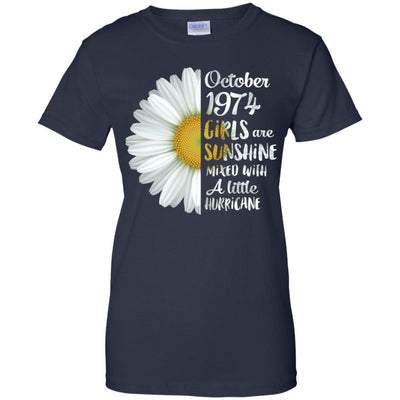 October Girls 1974 47th Birthday Gifts-T-Shirt & Tank Top-Women's T-Shirt-Navy