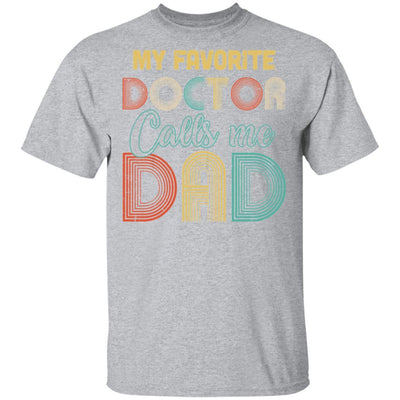 Vintage My Favorite Doctor Calls Me Dad Gifts-T-Shirt & Hoodie-Classic T-Shirt-Sport Grey