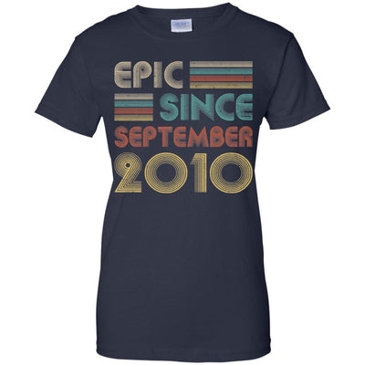 Epic Since September 2010 11th Birthday Gift 11 Yrs Old-T-Shirt & Hoodie-Women's T-Shirt-Navy