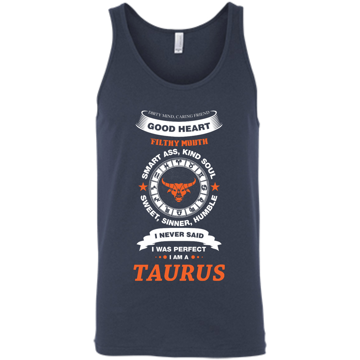 I Never Said I Was Perfect I Am A TAURUS-T-Shirt & Hoodie-Unisex Tank-Navy