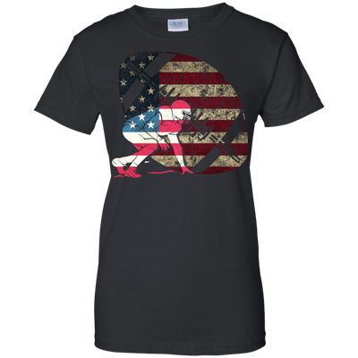 Tackle Football America Flag-T-Shirt & Hoodie-Women's T-Shirt-Black