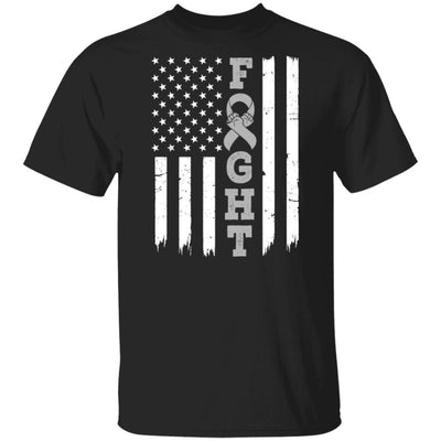 Parkinson's Disease Brain Cancer Awareness American Flag-T-Shirt & Hoodie-Classic T-Shirt-Black