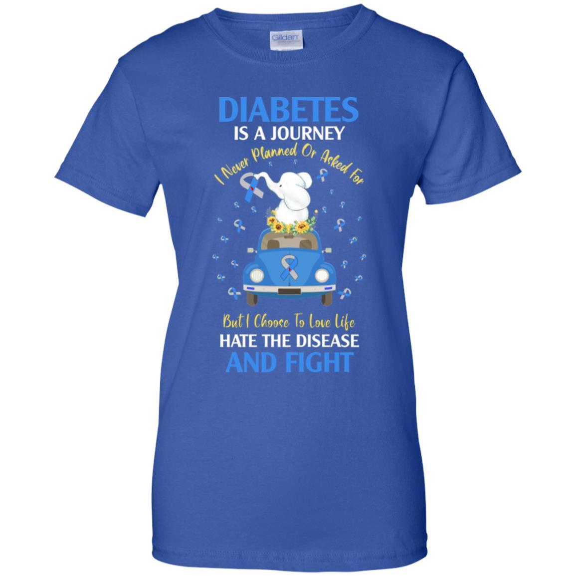 Diabetes Awareness Is A Journey-T-Shirt & Hoodie-Women's T-Shirt-Royal