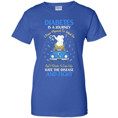Diabetes Awareness Is A Journey-T-Shirt & Hoodie-Women's T-Shirt-Royal