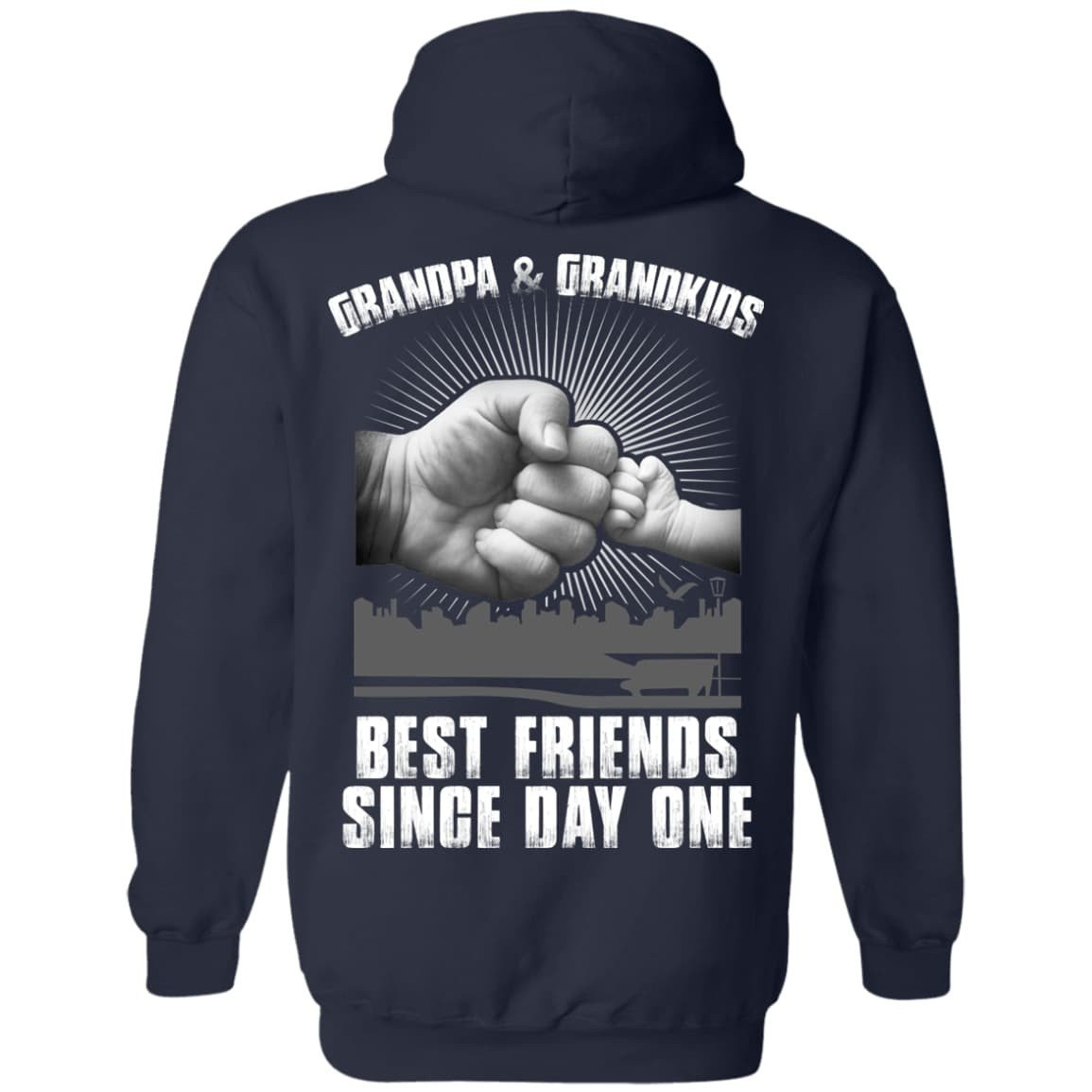 Grandpa And Grandkids Best Friends Single Day One-T-Shirt & Hoodie-Pullover Hoodie-Navy