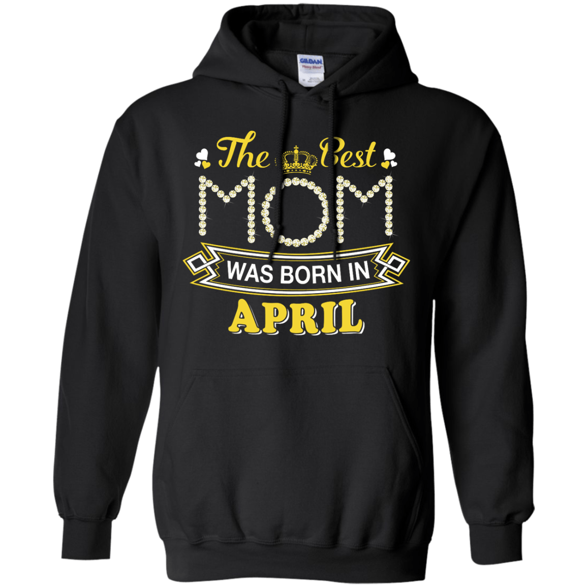 The Best Mom Was Born In April-T-Shirt & Hoodie-Pullover Hoodie-Black