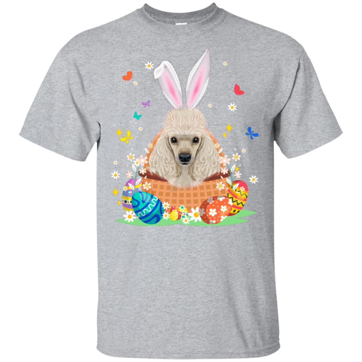 Poodle Bunny Hat Rabbit Easter Eggs-T-Shirt & Hoodie-Classic T-Shirt-Sport Grey