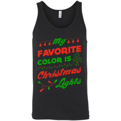 My favorite color is Christmas light-T-Shirt & Hoodie-Unisex Tank-Black