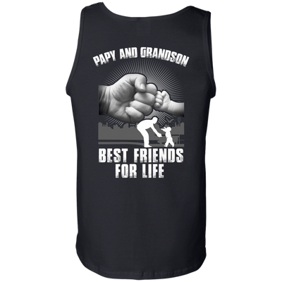 Papy And Grandson Best Friends For Life-T-Shirt & Hoodie-Unisex Tank-Black