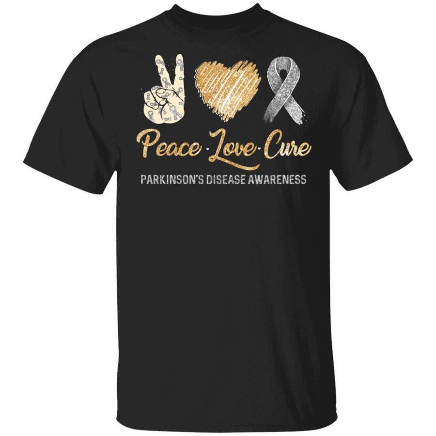 Peace Love Cure Pancreatic Cancer Awareness-T-Shirt & Hoodie-Classic T-Shirt-Black
