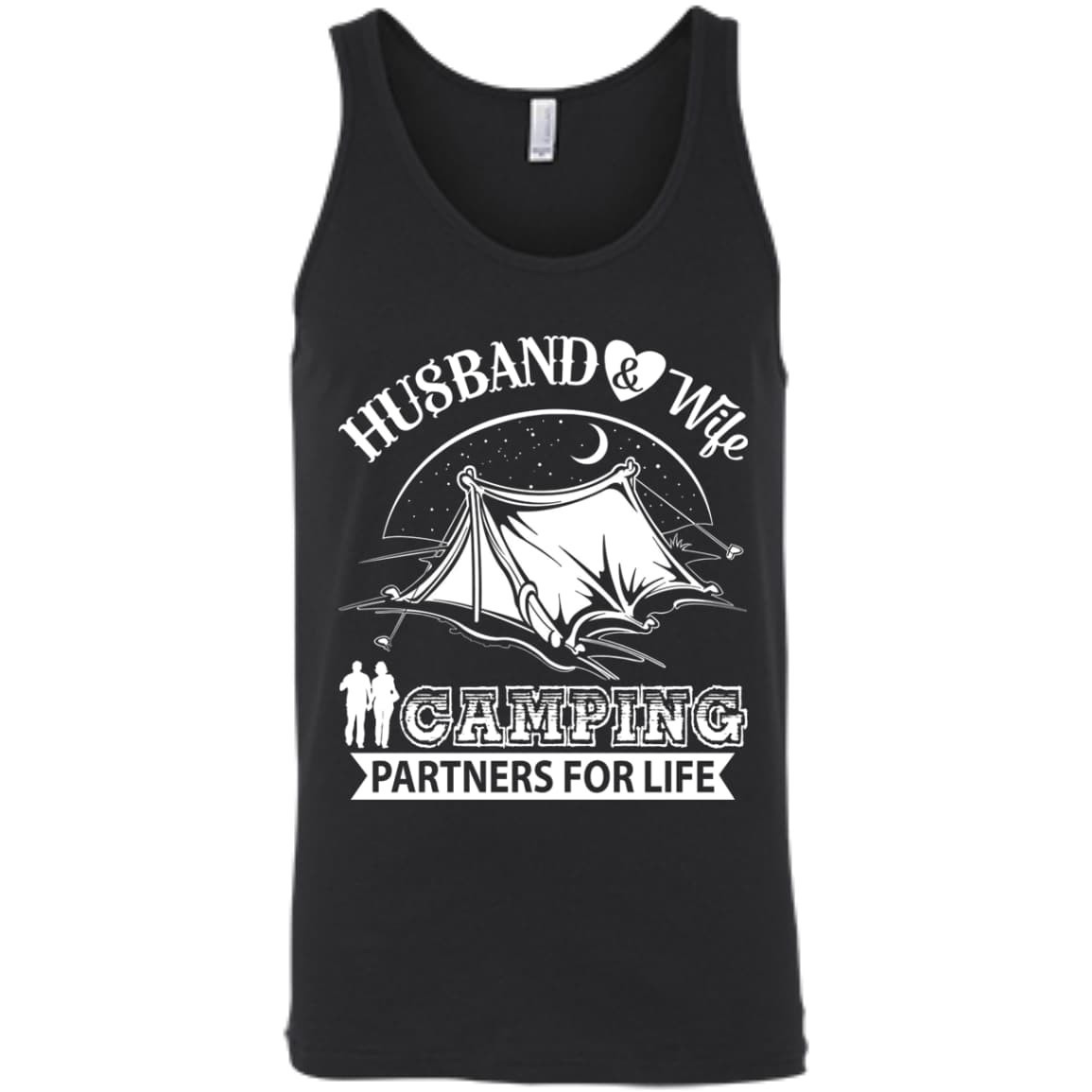 Husband And Wife Camping Partners For Life-T-Shirt & Hoodie-Unisex Tank-Black