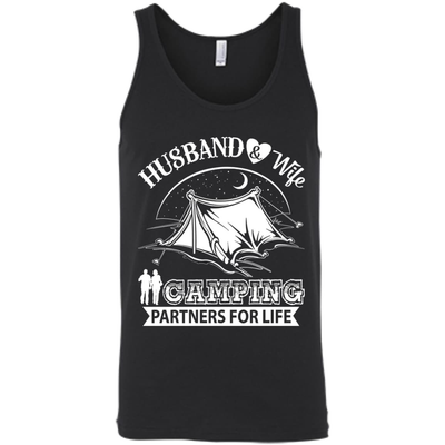 Husband And Wife Camping Partners For Life-T-Shirt & Hoodie-Unisex Tank-Black
