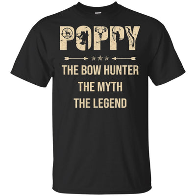 Poppy The Bow Hunter The Myth The Legend Funny Hunting-T-Shirt & Hoodie-Classic T-Shirt-Black