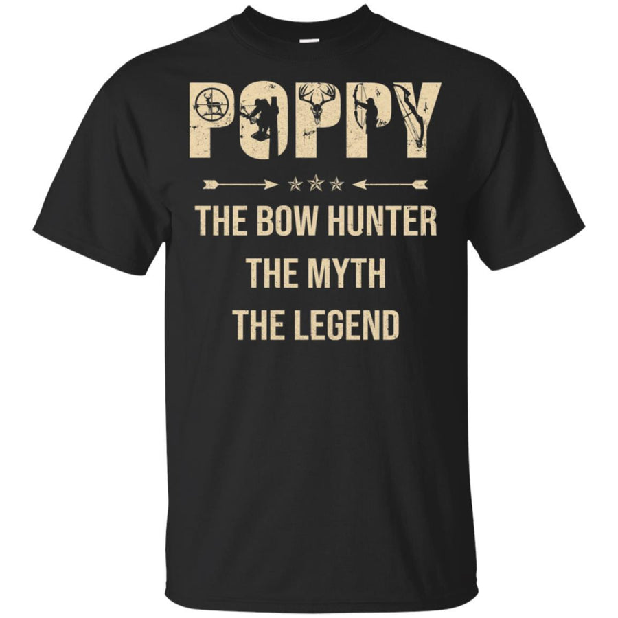 Poppy The Bow Hunter The Myth The Legend Funny Hunting-T-Shirt & Hoodie-Classic T-Shirt-Black