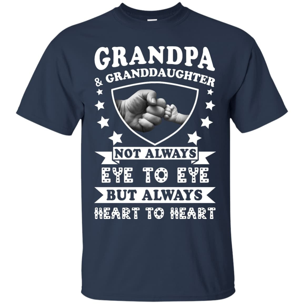 Grandpa And Granddaughter Not Always Eye To Eye-T-Shirt & Hoodie-Classic T-Shirt-Navy