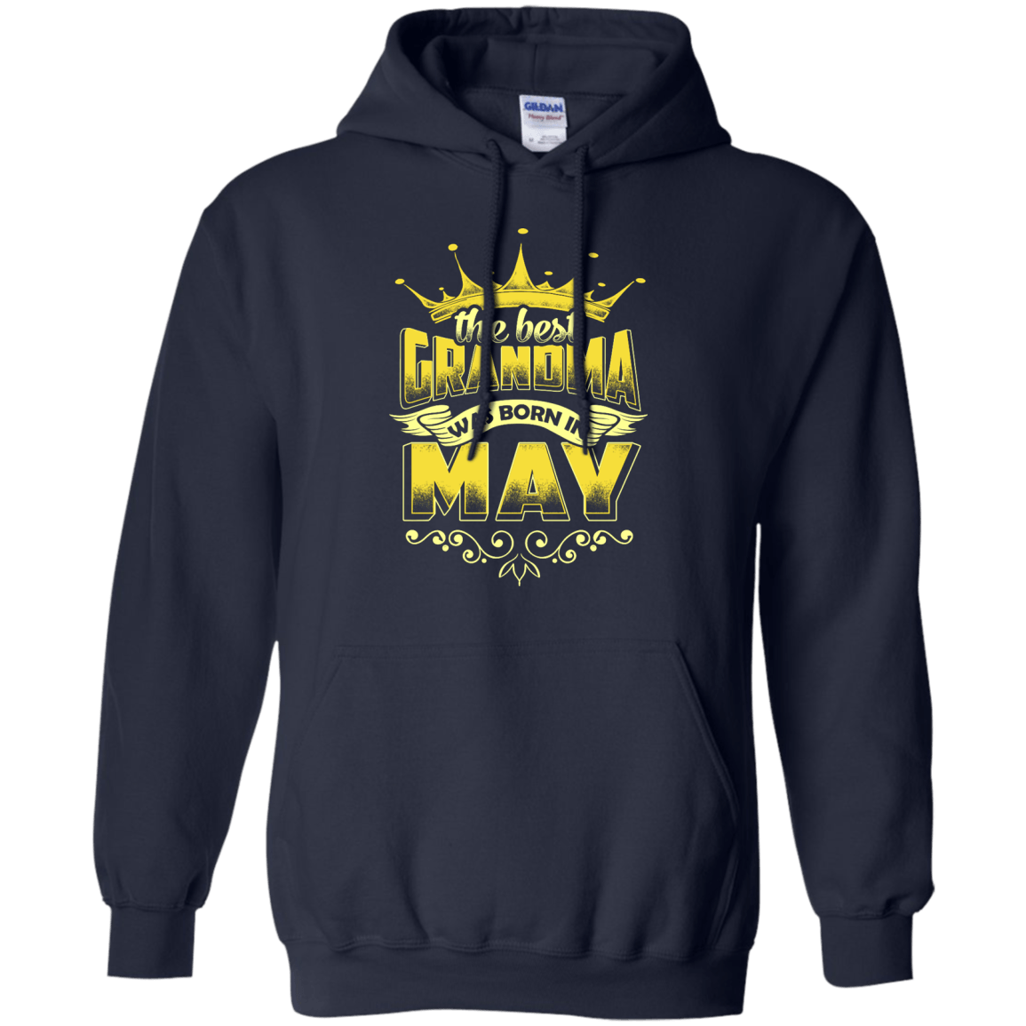 The Best Grandma Was Born In May-T-Shirt & Hoodie-Pullover Hoodie-Navy