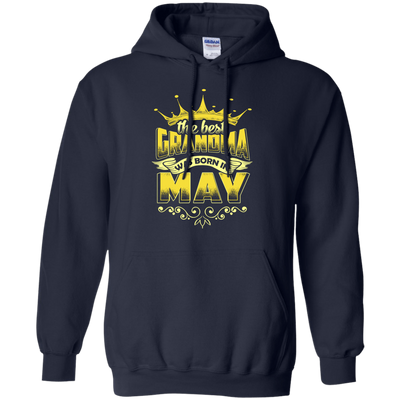 The Best Grandma Was Born In May-T-Shirt & Hoodie-Pullover Hoodie-Navy