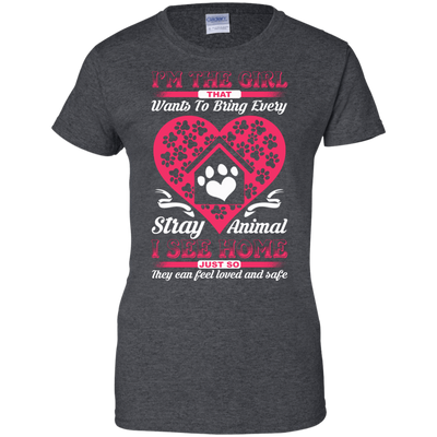 I'm The Girl That Wants To Bring Every Stray Animal T Shirt-T-Shirt & Hoodie-Women's T-Shirt-Dark Heather