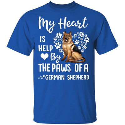 My Heart Is Held By The Paws Of A German Shepherd Lover-T-Shirt & Hoodie-Classic T-Shirt-Royal