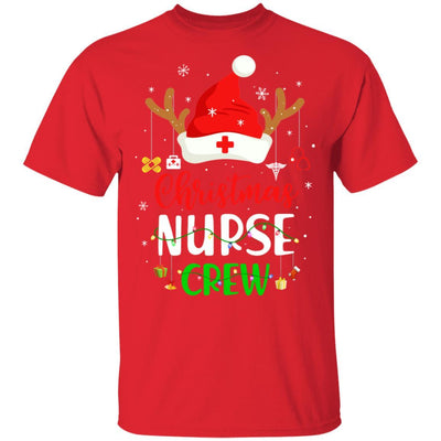 Christmas Nurse Crew Santa Hat Reindeer Merry Christmas Gift-T-Shirt & Sweatshirt-Classic T-Shirt-Red