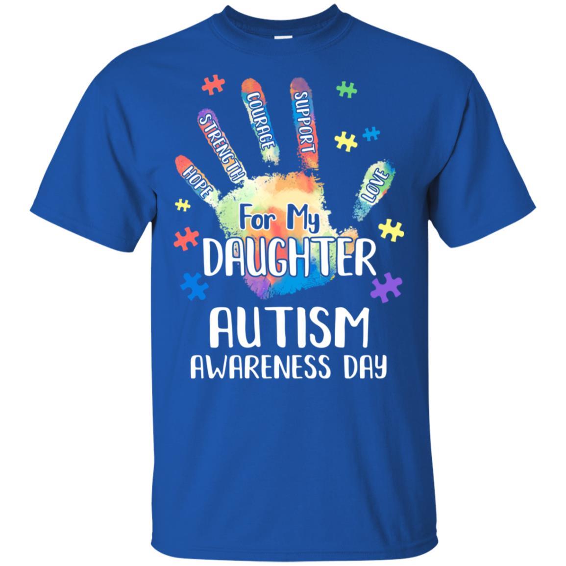 Support Autism Awareness For My Daughter Puzzle Gift-T-Shirt & Hoodie-Classic T-Shirt-Royal