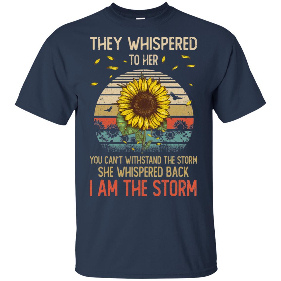 They Whispered To Her You Can't With Stand The Storm-T-Shirt & Hoodie-Classic T-Shirt-Navy