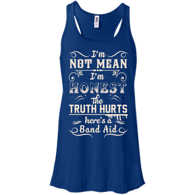 I'm Not MEAN I'm HONEST The Truth Hurts-T-Shirt & Hoodie-Women's Flowy Racerback Tank-True Royal