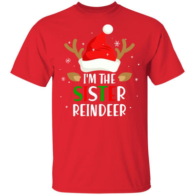 I'm The Sister Reindeer Matching Family Christmas-T-Shirt & Sweatshirt-Classic T-Shirt-Red