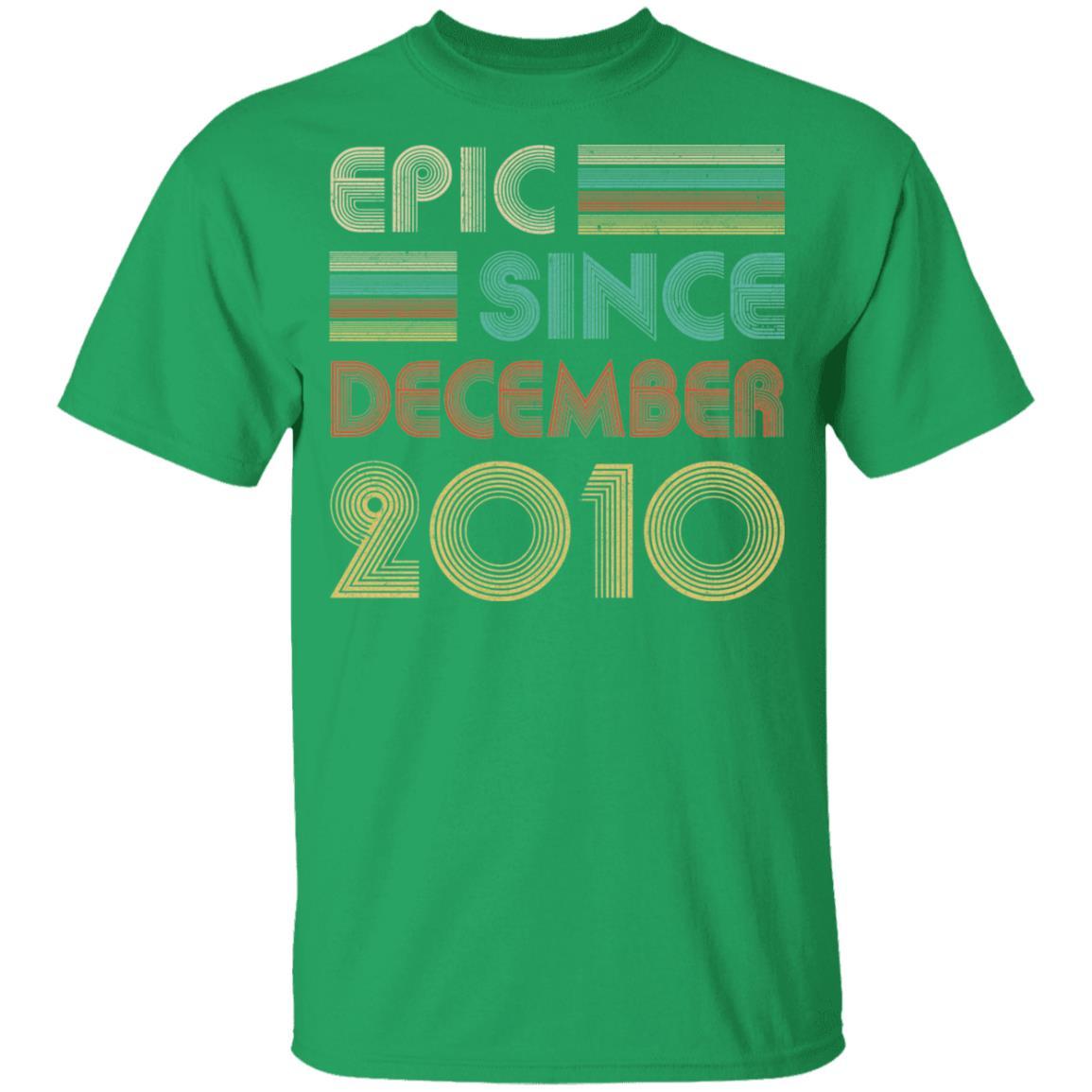 Epic Since December 2010 Vintage 11th Birthday Gifts Youth-Youth Shirt-Youth T-Shirt-Irish Green