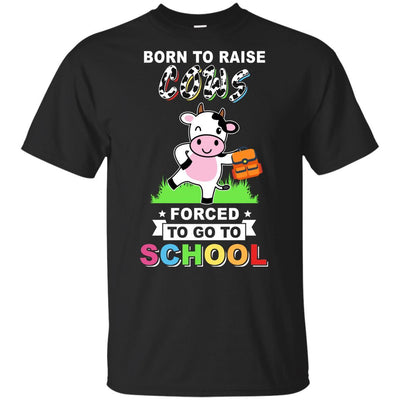 Born To Raise Cow Forced To Go To School Youth-Youth Shirt-Youth T-Shirt-Black