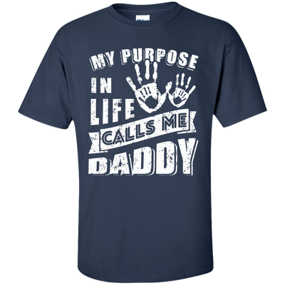 My Purpose In Life Calls Me Dad-T-Shirt & Hoodie-Classic T-Shirt-Navy