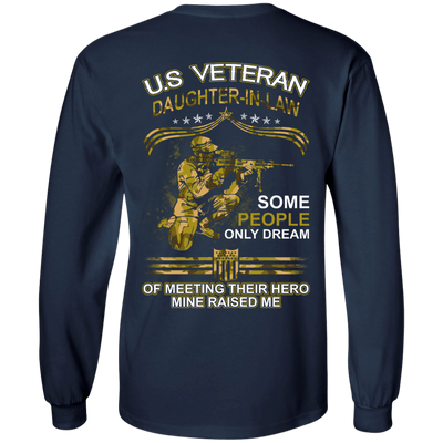 U.S. Veteran Daughter-in-law Some People Only Dream Of Meeting-T-Shirt & Hoodie-Long Sleeve T-Shirt-Navy