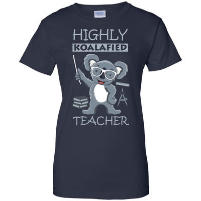 Highly Koalafied Teacher-T-Shirt & Hoodie-Women's T-Shirt-Navy