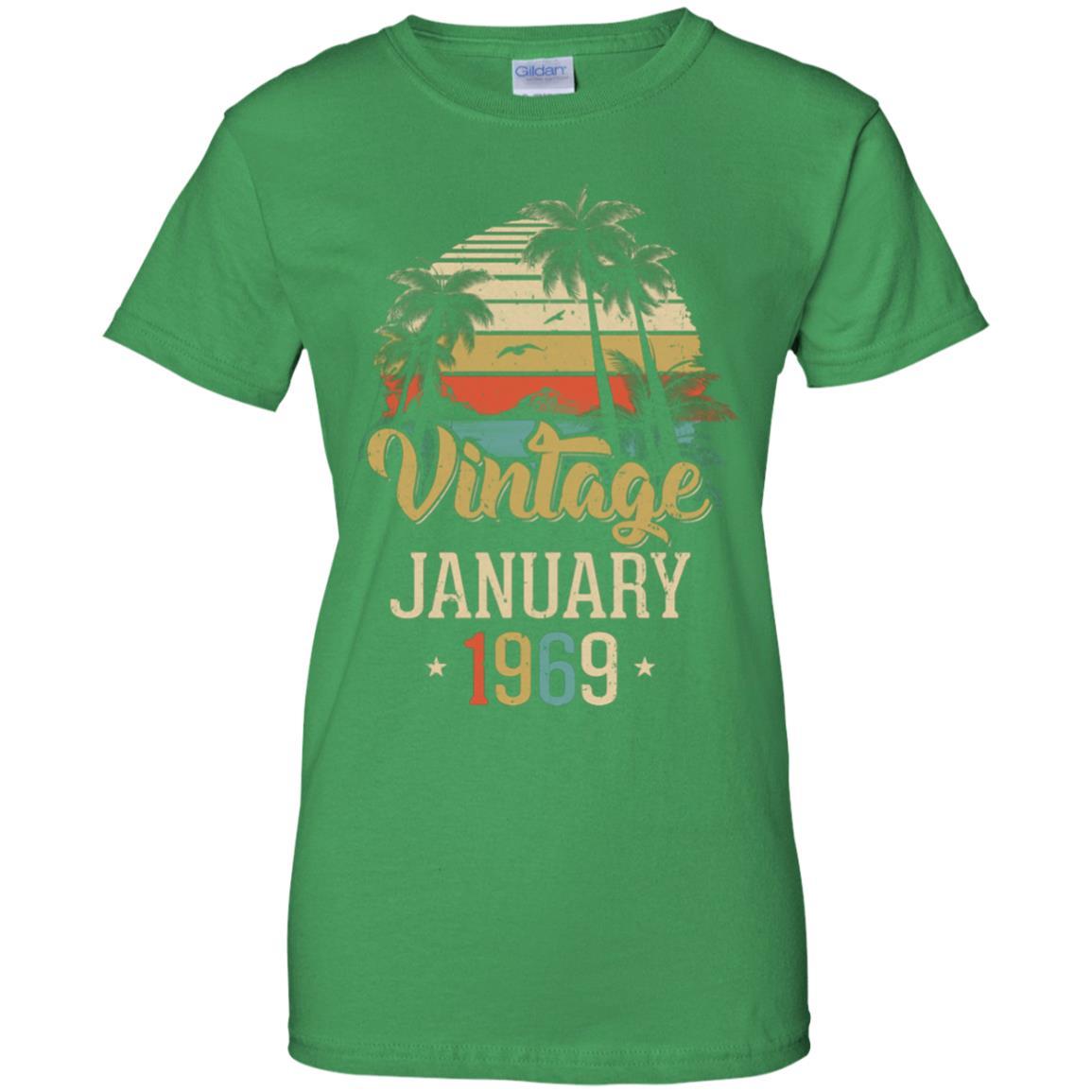 Retro Classic Vintage January 1969 50th Birthday Gift-T-Shirt & Hoodie-Women's T-Shirt-Irish Green