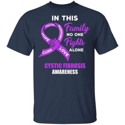 In This School No One Fights Cystic Fibrosis Awareness Alone-T-Shirt & Hoodie-Classic T-Shirt-Navy