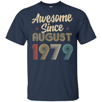 Awesome Since August 1979 Vintage 42th Birthday Gifts-T-Shirt & Hoodie-Classic T-Shirt-Navy