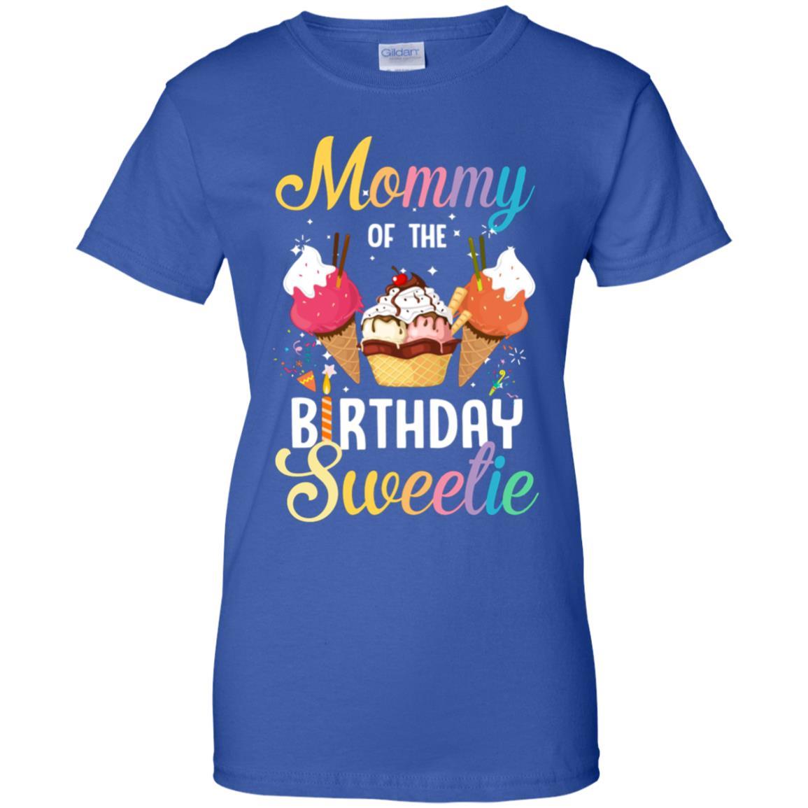 Funny Ice Cream Cones Mommy Of The Birthday Sweetie-T-Shirt & Tank Top-Women's T-Shirt-Royal