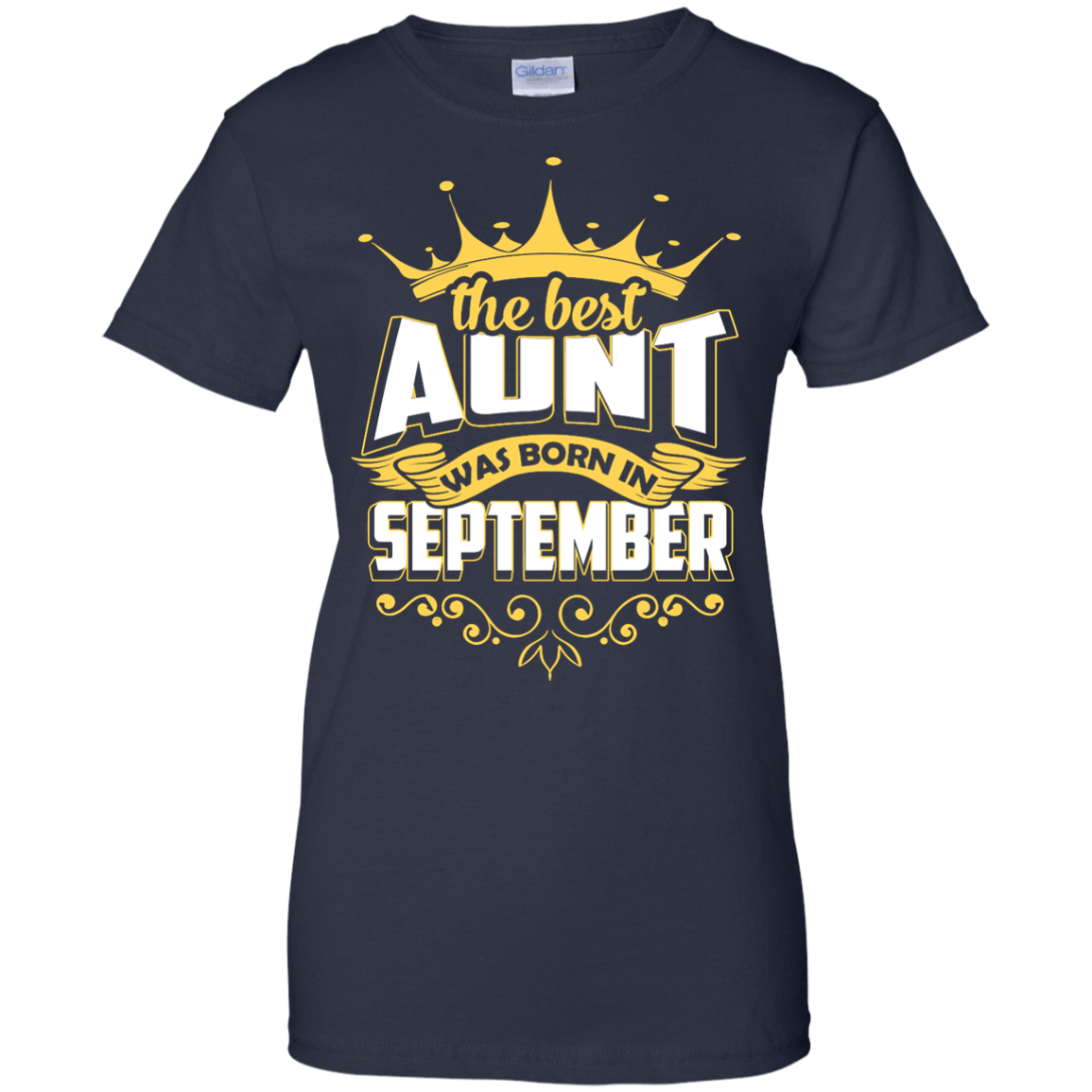 The Best Aunt Was Born In September-T-Shirt & Hoodie-Women's T-Shirt-Navy
