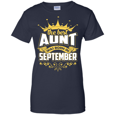 The Best Aunt Was Born In September-T-Shirt & Hoodie-Women's T-Shirt-Navy